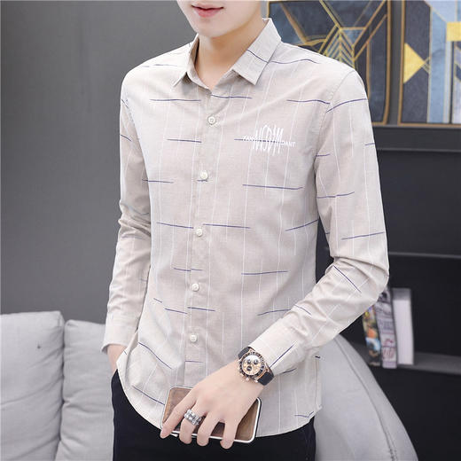 XJ-K春季新款长袖休闲直筒打底男士职业装 商品图0