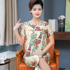 CLX-夏季棉绸睡衣短袖薄款两件套装中老年家居服宽松大码妈妈装WY 商品缩略图0