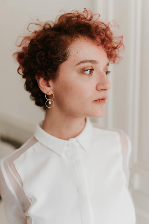 Gisel B 欧珀装饰双圈耳环 商品图2