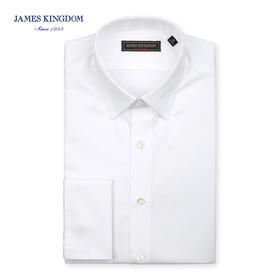 Jameskingdom占姆士秋冬DP免烫商务衬衫纯棉纯色斜纹衬衣