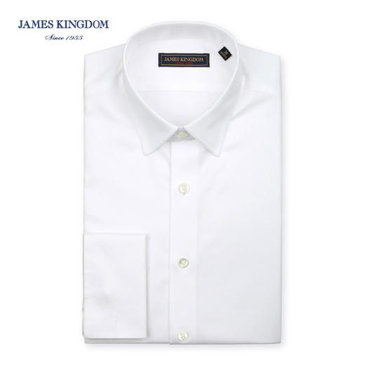 Jameskingdom占姆士秋冬DP免烫商务衬衫纯棉纯色斜纹衬衣 商品图0