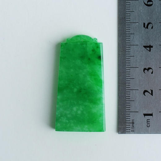 派瑞翡翠  翡翠挂件 平安牌 糯种 满绿 商品图4