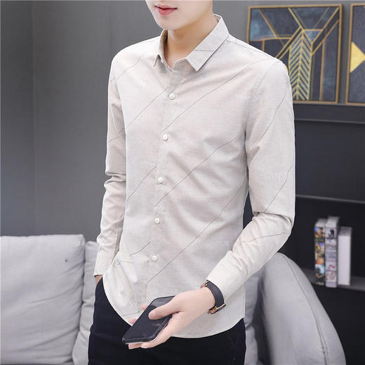 XJ-K春季新款长袖休闲直筒打底男士职业装 商品图3