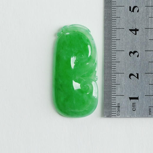 派瑞翡翠 翡翠挂件 如意 冰糯种 满绿 商品图4