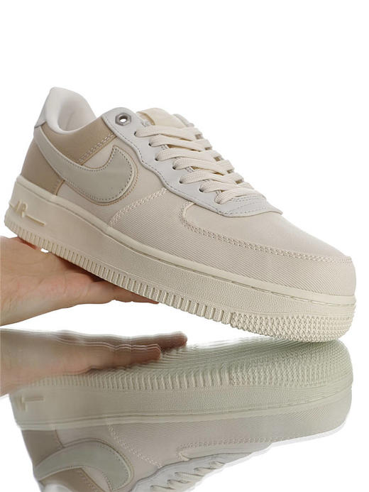 耐克Nike Air Force 1 '07 LV8 20官方新色 台湾进口厚实耐磨帆布面 内置全掌AirSole气垫 空军一号帆布板鞋 帆布卡其麻布黄 商品图2