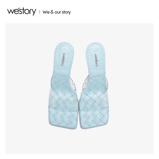 westory2020年夏新网红ins潮细跟洞洞编织拖鞋W20BJ60601 商品图4