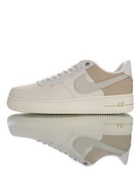 耐克Nike Air Force 1 '07 LV8 20官方新色 台湾进口厚实耐磨帆布面 内置全掌AirSole气垫 空军一号帆布板鞋 帆布卡其麻布黄