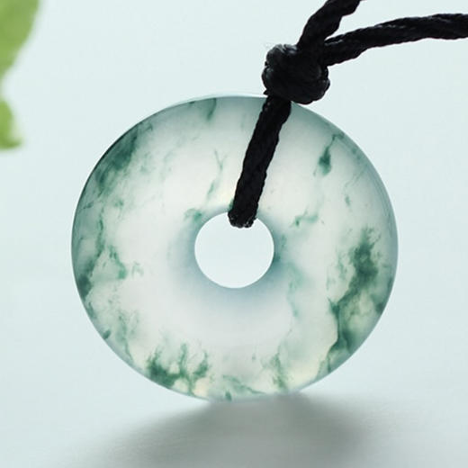 派瑞翡翠 翡翠平安扣 冰种 飘花 商品图2