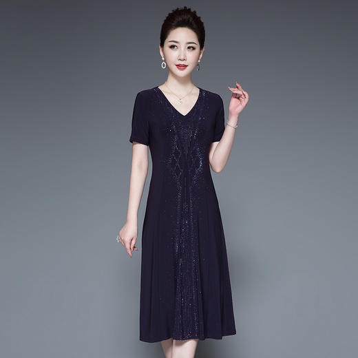 YZL-220时尚优雅高端大气亮钻连衣裙 商品图0