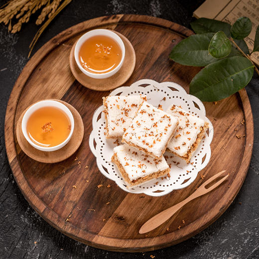 【江南·柔心酥润】温州特产桂花糕 手工传统糕点 桂花 夹心 糯米糕 250克/盒 芝麻酥  口味：原味 黑芝麻 红糖 红豆 商品图0