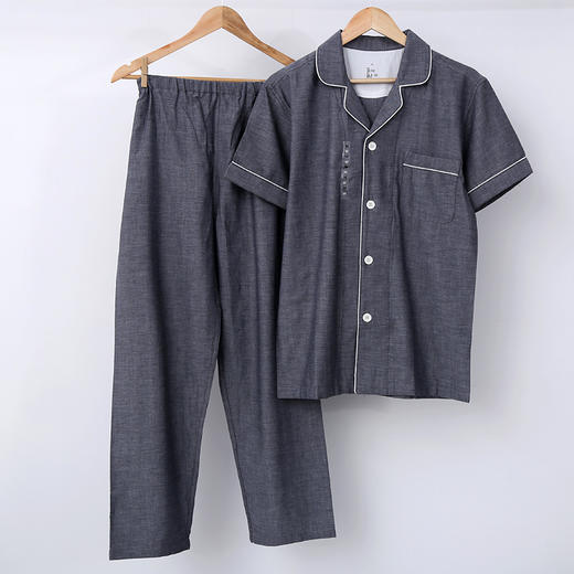 老米优品 / 无印专GUI全棉双层纱短袖家居服 夏季睡衣服家居服套装SY190331J 商品图9