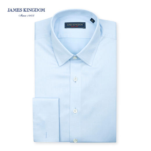 Jameskingdom占姆士秋冬DP免烫商务衬衫纯棉纯色斜纹衬衣 商品图2