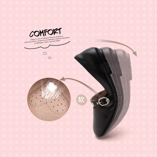 商场同款 | Safiya索菲娅春季皮带扣装饰浅口平底单鞋女鞋SF01111167 商品图3