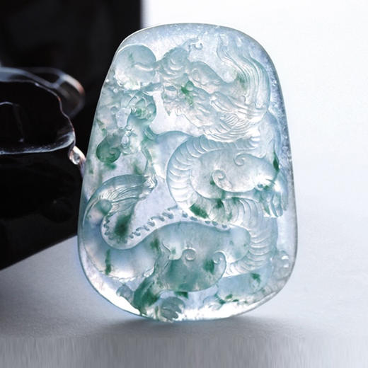 派瑞翡翠 翡翠挂件 龙 冰种 飘花 商品图1
