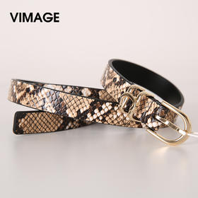 VIMAGE纬漫纪夏季新款时尚百搭个性动物花纹腰带皮带女V1351901