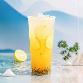 手作素燕窝鲜果茶 ：柠檬百香果茶（有机茉莉花茶）700ml冰