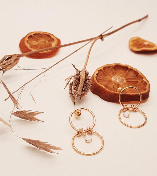 Gisel B 欧珀装饰双圈耳环 商品图1