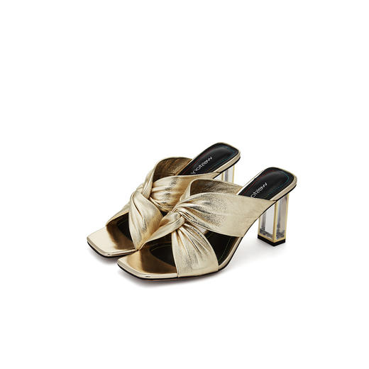 【商场专柜大牌】 夏新款女式真皮拖鞋高跟外穿凉拖鞋W29BJ60381 商品图2