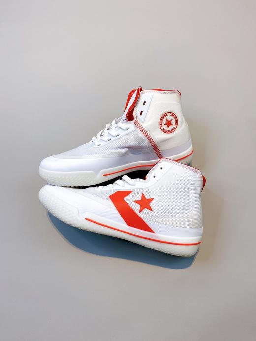 匡威篮球鞋新配色中国红 独家原档案数据开发，REACT+Lunarlon组合超厚缓震鞋垫 #原装半透明网眼编织鞋面 明星专业系列实战文化高帮篮球鞋 货号：168130C 商品图0