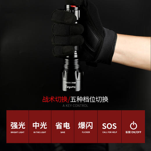 SUPERFIRE神火T10手电筒强光远射可充电LED灯长续航户外家用手电 商品图2