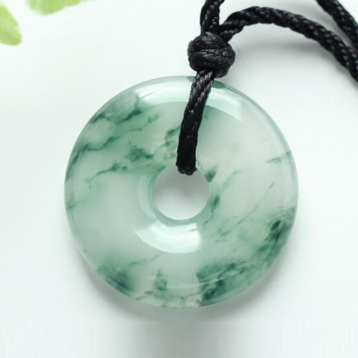 派瑞翡翠 翡翠平安扣 冰种 飘花 商品图1