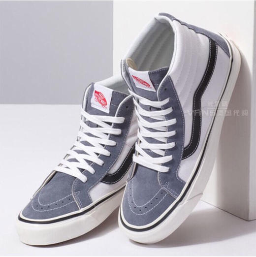 vans 范斯官方安纳海姆男女款 白灰 黑白 高帮情侣款板鞋SK-HI板鞋lVN0A38GFUQ1 尺码：36 36.5 37 38 38.5  39 40 40.5 41 42 42.5 43 44 商品图1