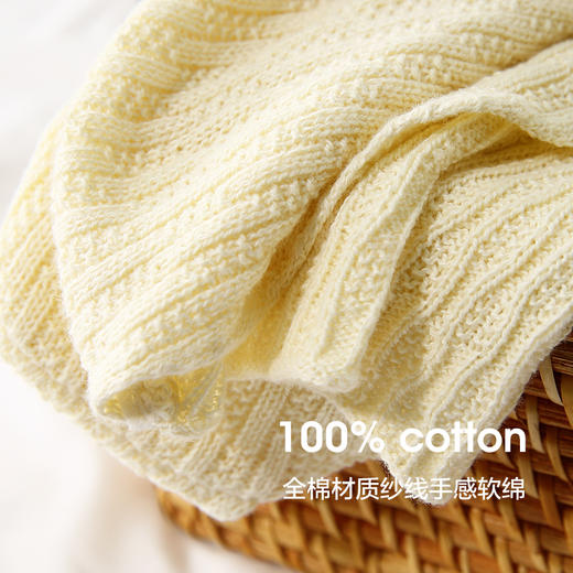 312606014初棉100全棉定制针型日系温柔淡奶黄半袖防晒开衫v领短袖