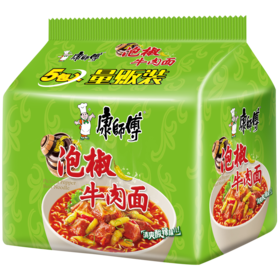 【亚欧超市】康师傅泡椒牛肉面85g*5