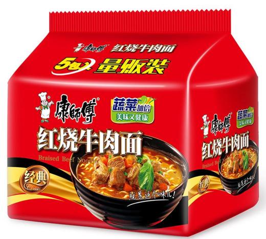 【亚欧超市】康师傅红烧牛肉面五包100*5 商品图0