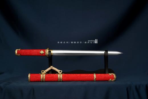 青骓 铜雕唐草 盛唐短刀 未开刃 商品图4