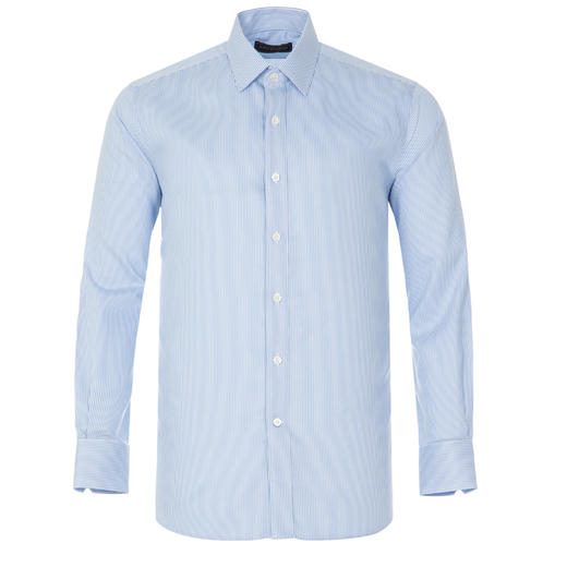 Jameskingdom男士免烫商务正装蓝色修身衬衣BA1A7C342 商品图4