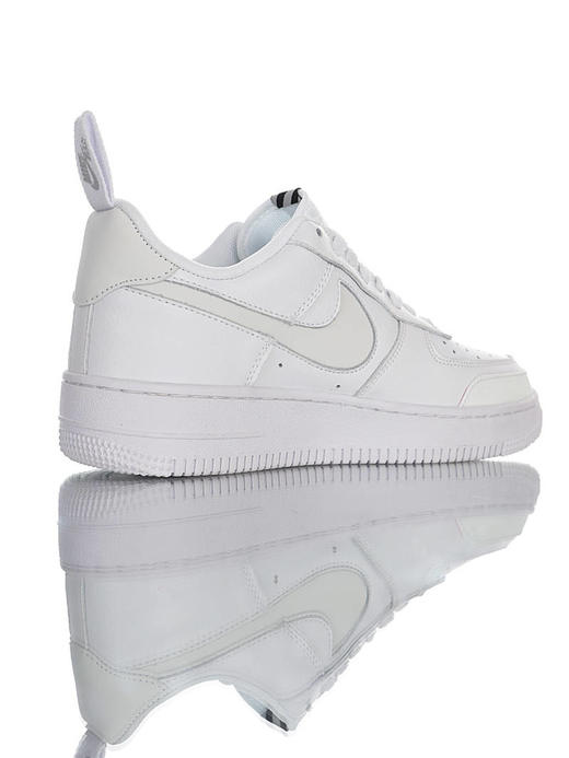 耐克 Nike Air Force 1 ´07 Low Premium 镂空钩子 荔枝纹牛移膜革 内置全掌air sole气垫 空军一号 皮革白黑3M钩配色 商品图1