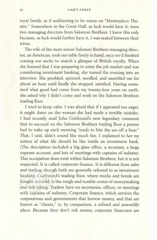 【中商原版】说谎者的扑克牌:华尔街的投资游戏 英文原版 Liar's Poker Lewis 透视华尔街 商业文化 经典之作 商务人士 商品图7