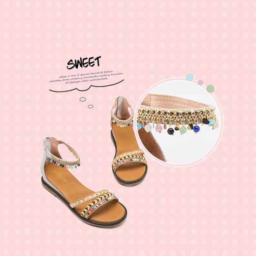 商场同款 | Safiya索菲娅夏季中空后包坡跟拼色凉鞋女鞋SF92115066 商品图3