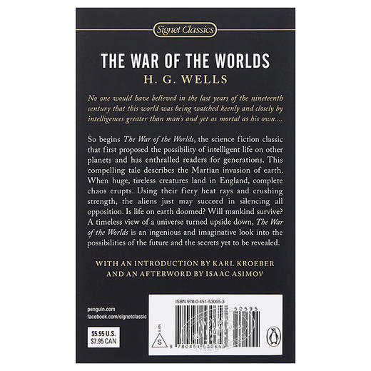 【中商原版】世界大战 英文原版 Signet Classics: The War of the Worlds  H.G.Wells  Oversea Publishing House 商品图1