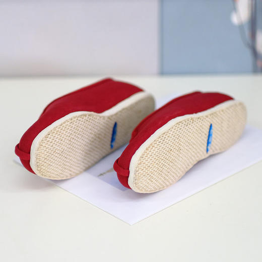 内联升女鞋本命年手工千层底夹坤千红夹鞋8280a