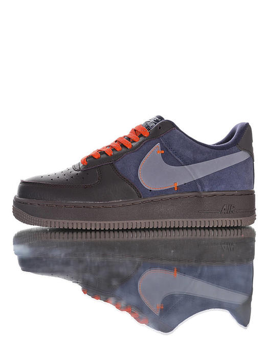 Nike Air Force 1 Premium Low 秋冬款 采用贝利原厂荔枝纹头层皮革 丝光翻毛皮拼接材质鞋面 全掌气垫 空军一号低帮板鞋 商品图0