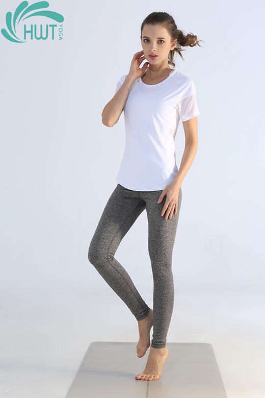 《捡漏专场  不退换》华威特短袖透气快干T恤瑜伽户外休闲夏季瑜伽服（不带胸垫）H270124 商品图6