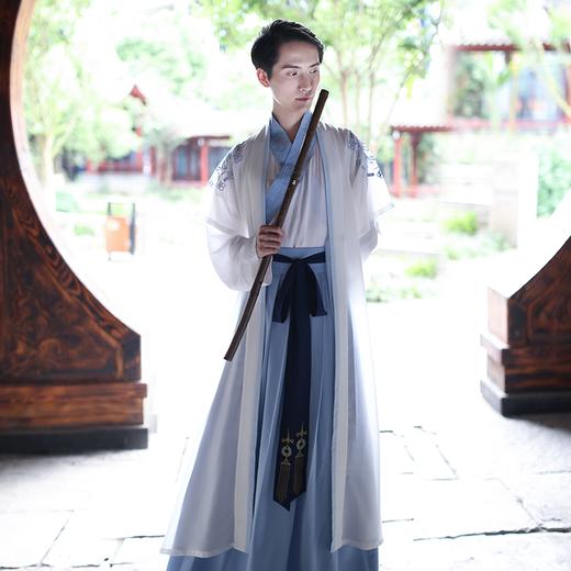 重回汉唐汉服男装怀楚原创中国风日常半臂短打裋褐上衣夏季非古装