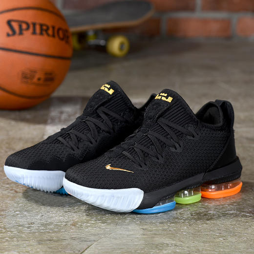 詹姆斯16代低邦 黑酒红 电子绿 白深蓝金 黑七彩 黑彩金 商品图4