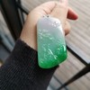 特色椿带彩翡翠牌—鹣鲽情深 商品缩略图2