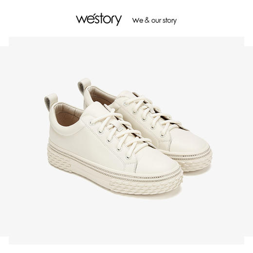 westory休闲百搭女鞋2020春新款系带女鞋W29CM70691 商品图1