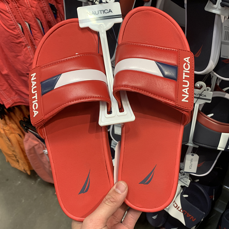 纽约大宝 nautica/诺帝卡 春夏新款男士简约轻便舒适休闲平底拖鞋
