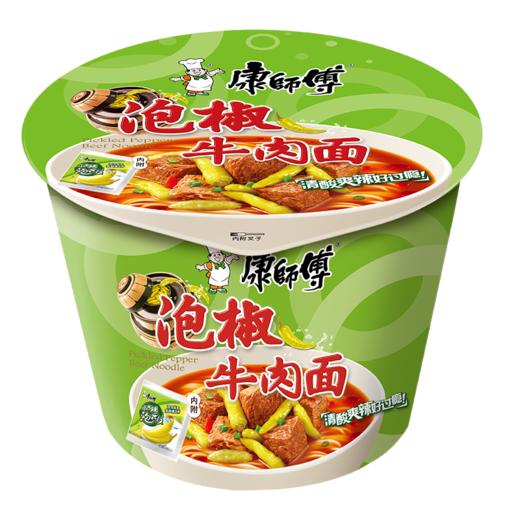 【亚欧超市】康师傅方便面经泡椒桶面85克方便面 商品图0