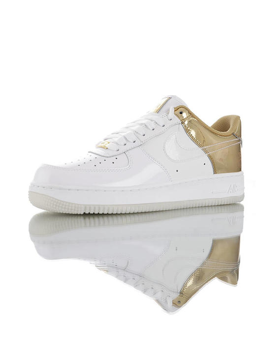 耐克Nike Air Force 1 07 "Metal Gold " 城市限定上海限定 采用移膜荔枝纹皮革漆皮革材质 内置全掌气垫 空军一号 商品图0