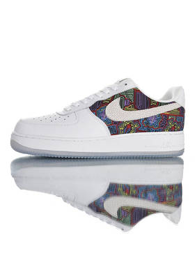耐克Nike Air Force 1 '07 Lv8 庆祝波多黎各日 采用荔枝纹皮革鞋面材质 内置全掌air sole气垫 空军一号 皮革白彩青蛙配色
