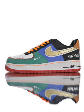 耐克Nike Air Force 1"What the NYC" 纽约主题限定 原模具开发打造 硬质荔枝纹移膜革材质 内置全掌air sole气垫