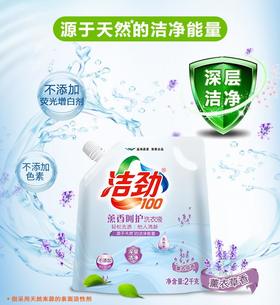 洁劲100薰香呵护洗衣液袋装2000g