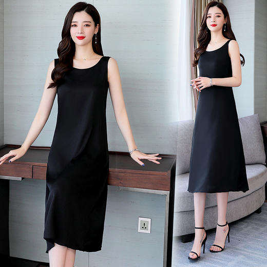 上海旗袍厂ASE-ASE2219气质优雅时尚纯色真丝连衣裙 商品图2