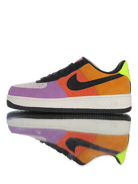 耐克 Atmos x Nike Air Force 1 LV8 QS日本鞋店联名 台丝光翻毛皮鞋面 内置全掌AirSole气垫 空军一号 麂皮彩色拼接调色盘配色